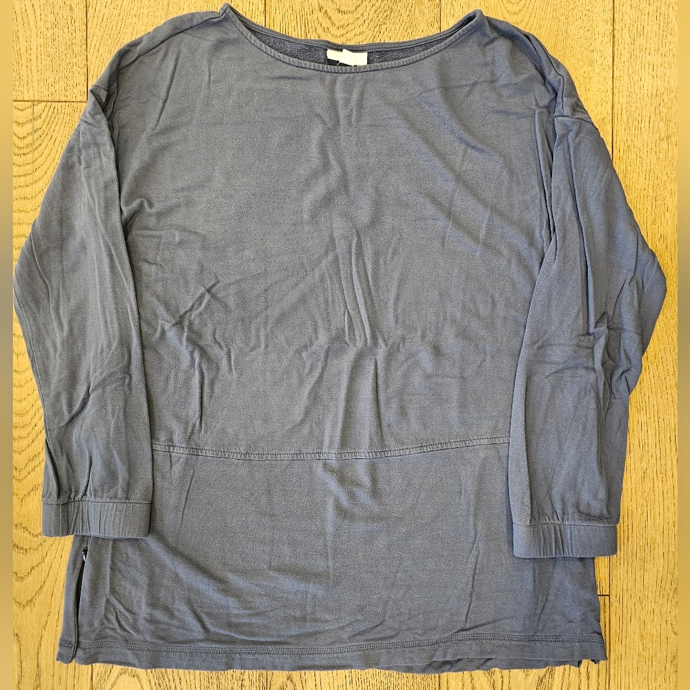 J Jill Sweatshirt Blue Size L 3/4 Sleeve Tunic